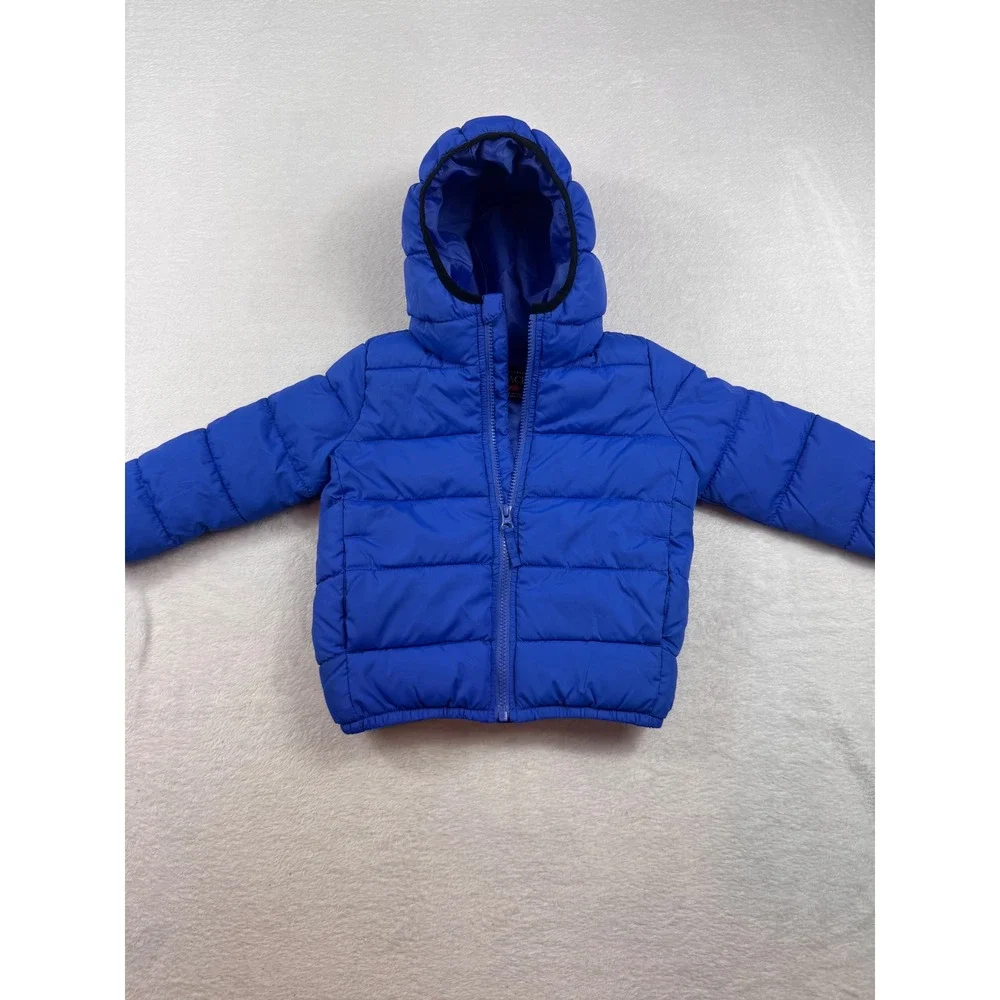 The Childrens Place Boys Blue Hooded Puffer Jacket Size 3T RN59284 CA40465